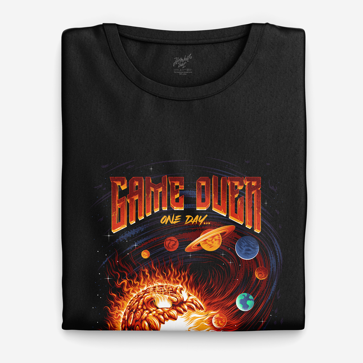 Game Over – Cosmic Apocalypse Retro Gaming T-Shirt